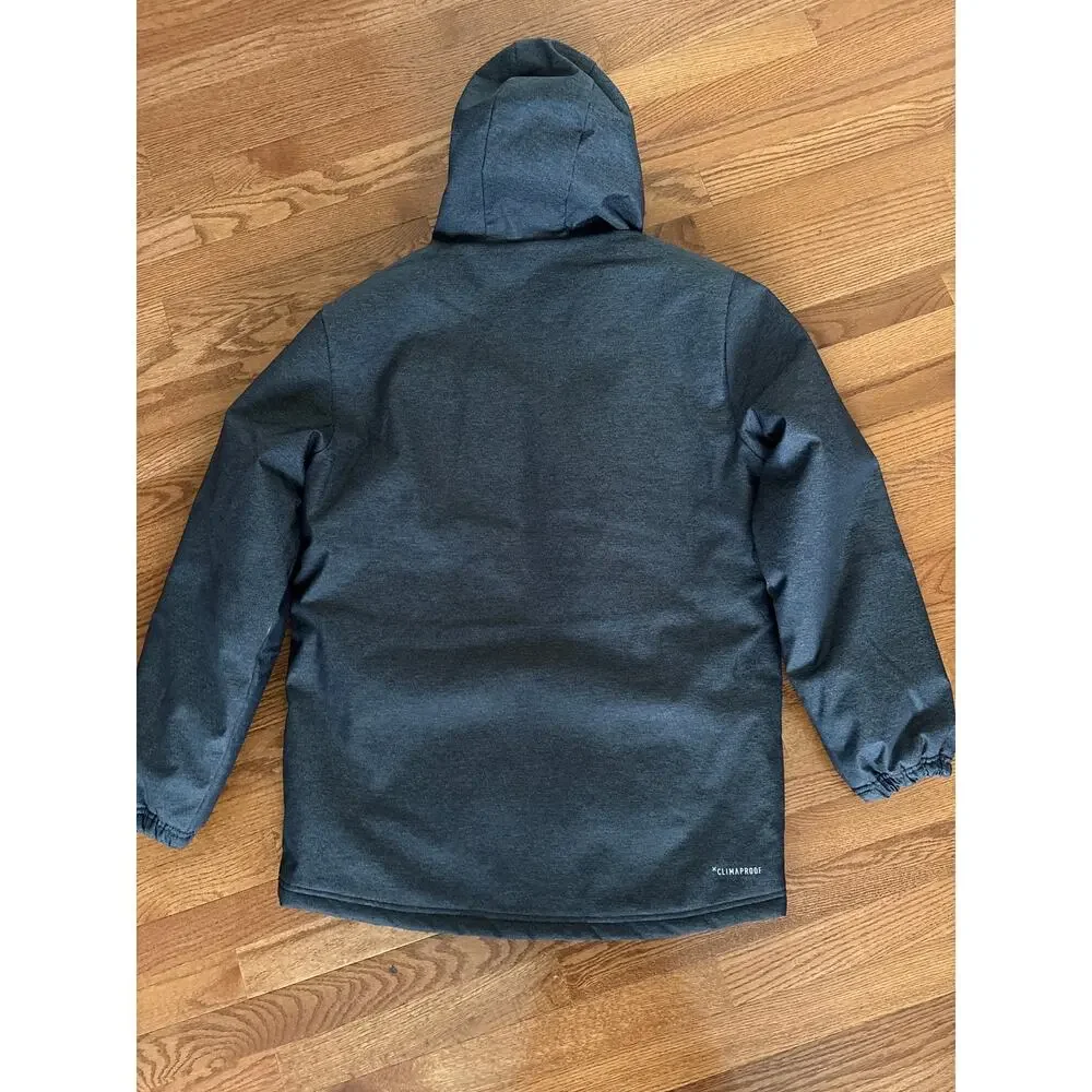 Los Angeles Kings Adidas NHL Puffer Jacket Mens S‎ Full Zip Dark Gray Climaproof